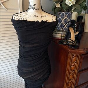 JLUXLABEL Black Strapless Fitted Dress XL NWT